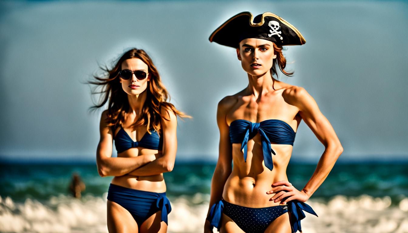 Keira Knightley wearing a Pirate Bikini