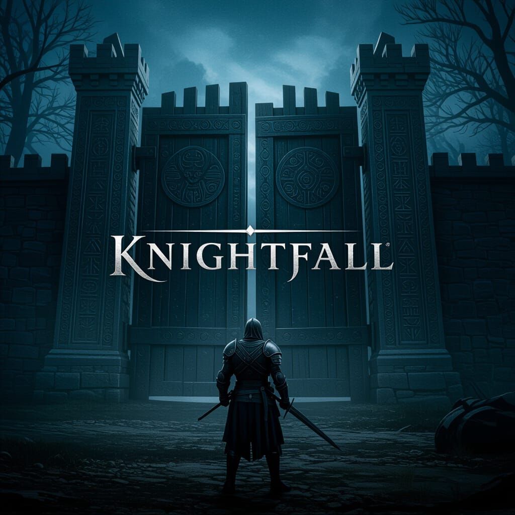 Knightfall Video Game Cover: Warrior at the Gate