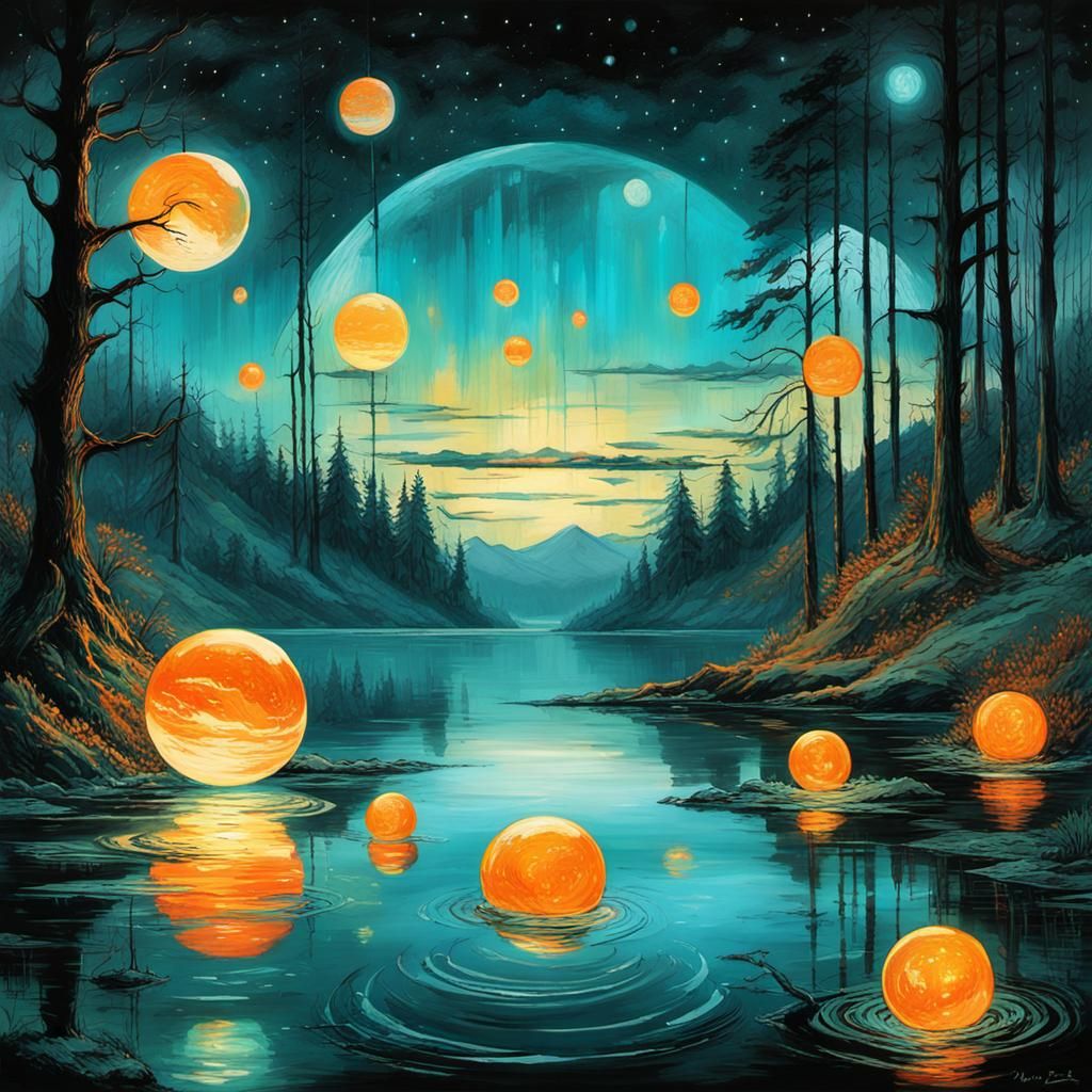 BIOLUMINESCENT GLOWING ORBS