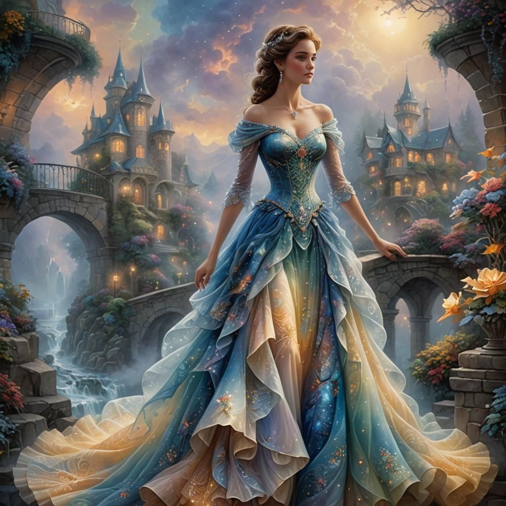 Woman in Dress for the Castle