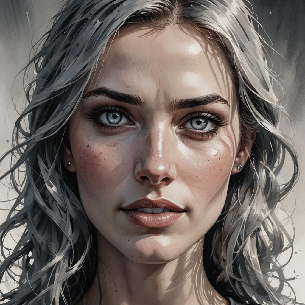 Ethereal Woman in Moody Light