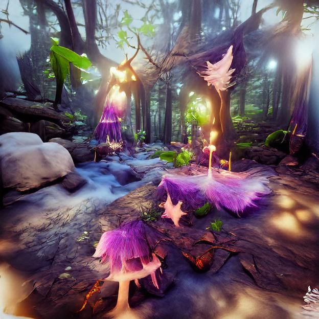 fairy magic mystical forest concept art deviantart dye-trans...