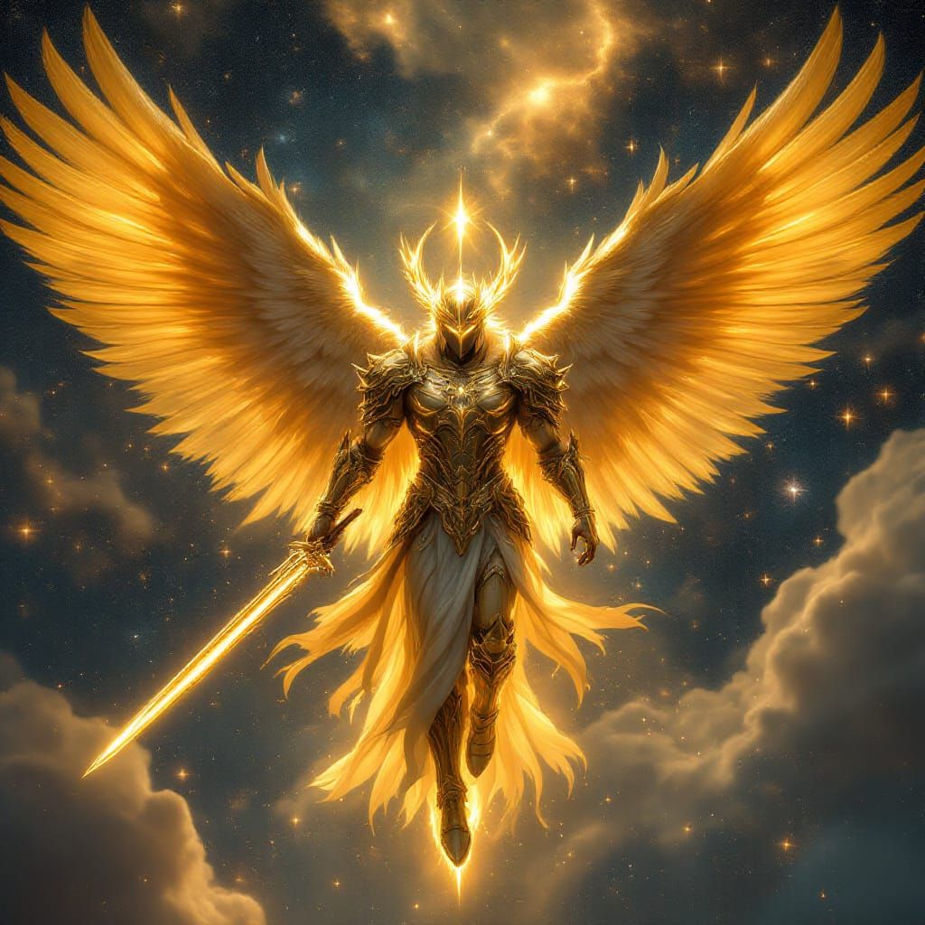Astral Warrior Feniks Soars in Cosmic Armor