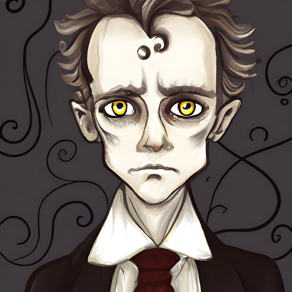 Dark Gothic Art in the Style of Tim Burton