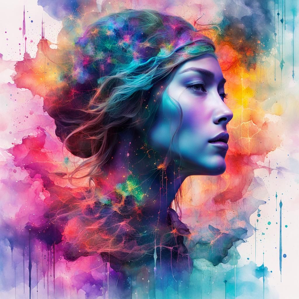 Abstract AI Vision of Future Signs and Symbols