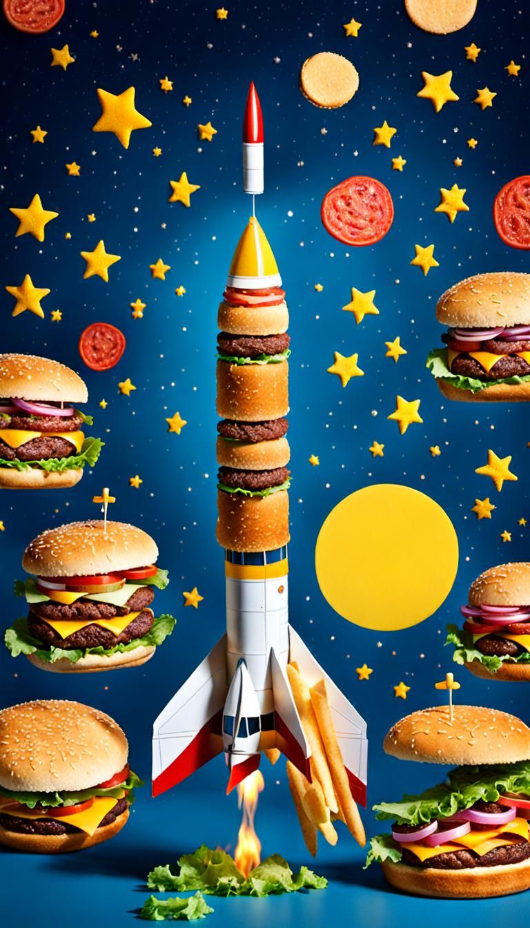 Gastronomic Space Exploration in a Hamburger Rocket