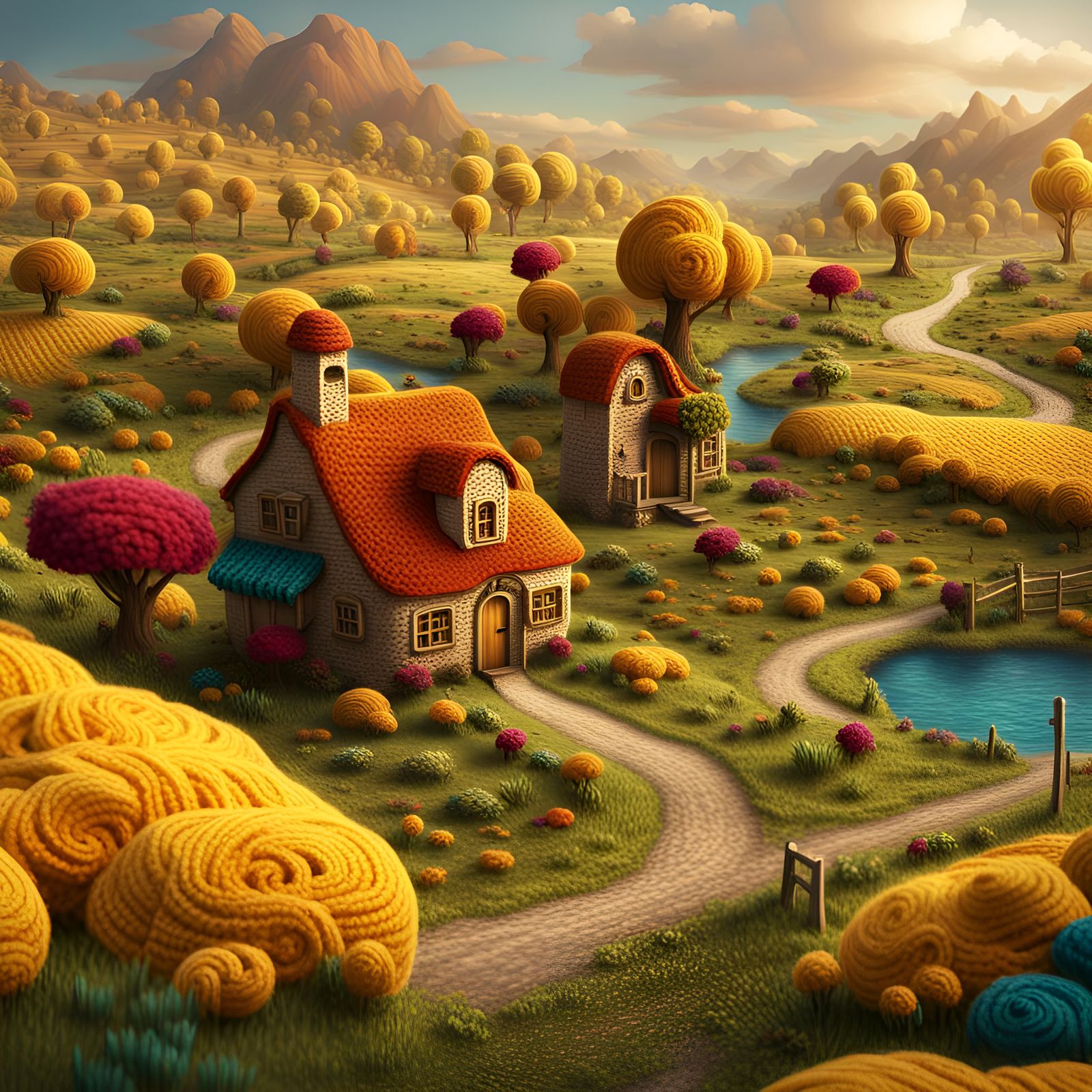 Whimsical Crochet Fantasy Realm