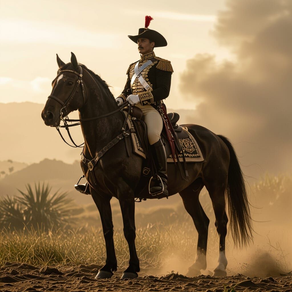 Epic Film Still: Latin American Cavalry Scene
