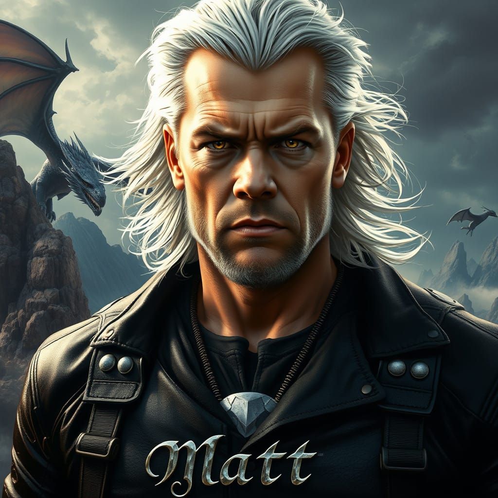 Futuristic Matt Damon Embodies Targaryen Majesty