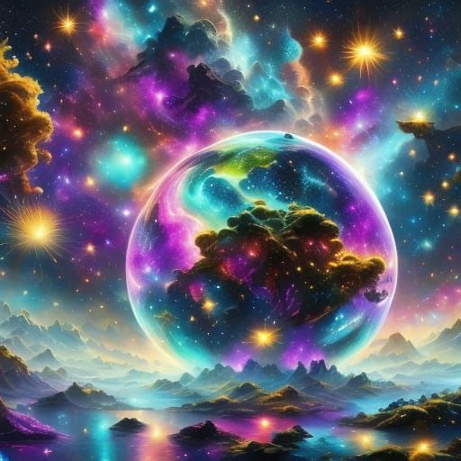 Celestial Aetherveil in a Galaxy World of Sparkling Heaven