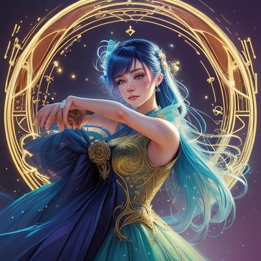 Upscale Ballad Songstress in Golden Light