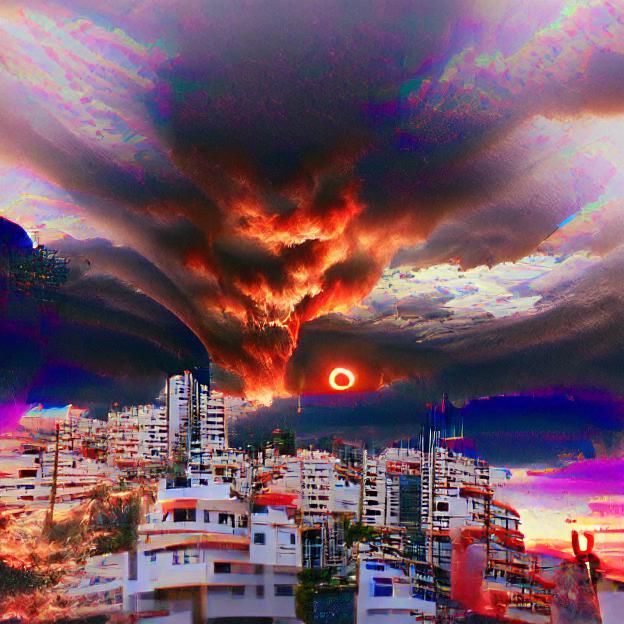 Apocalyptic Landscape at the End of Time