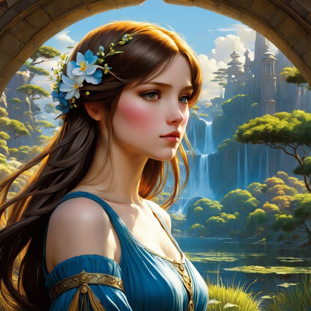 Fairytale Scene of Inner Peace and Purity