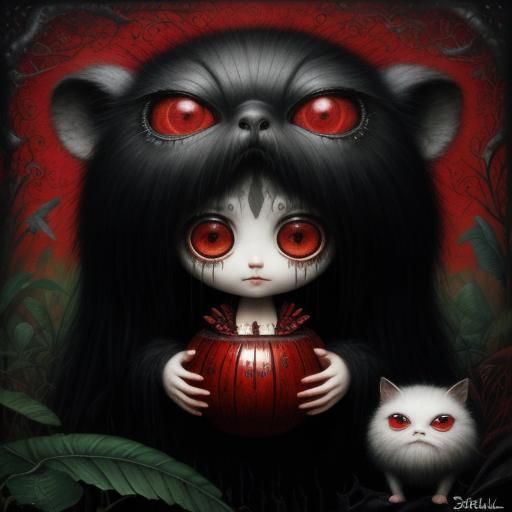 Surreal Chibi Jungle in Maximalist Style