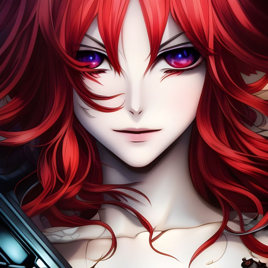 Anime Vampire Portrait in Watercolor Ghibli Style