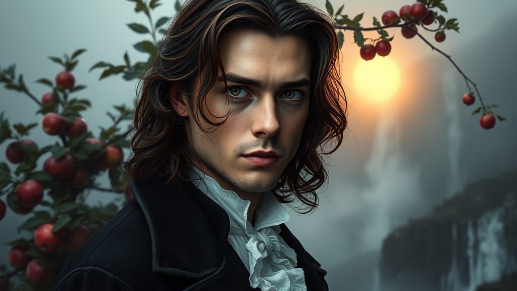 Handsome Man in 19th Century Attire, Digital Painting
