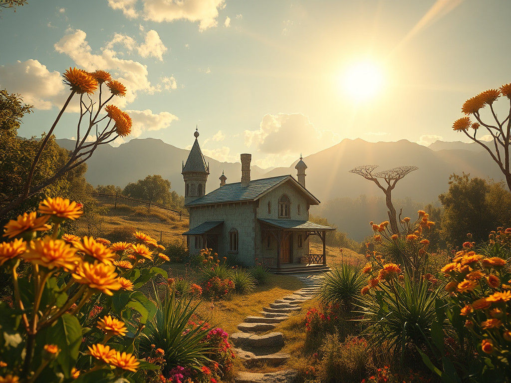 Surreal Morrotot Transforms Florid Landscape in Triadic Gold...