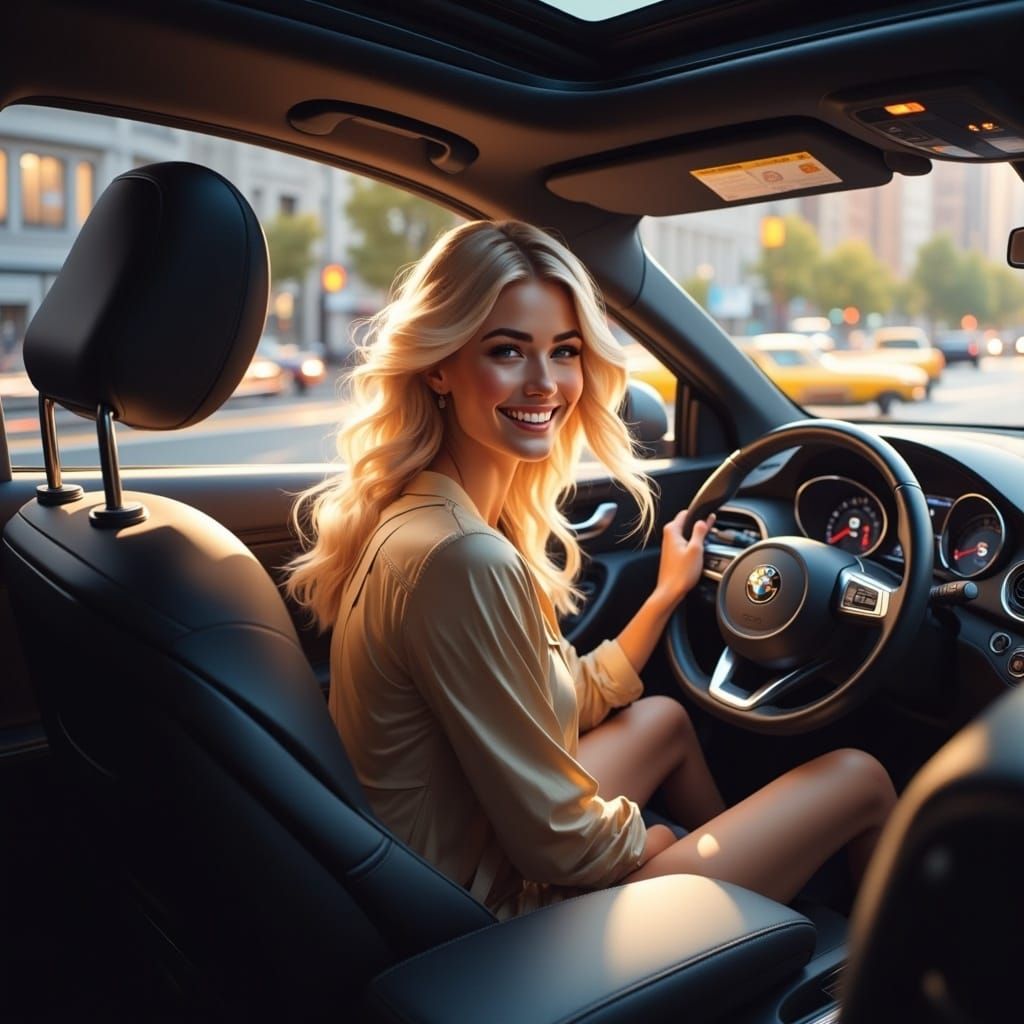 Julie is back and behind the wheel of her car (new Flux mode...