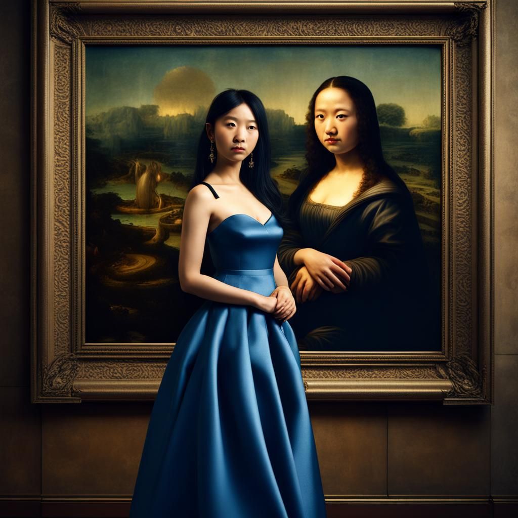 Classy Japanese Woman Inspires the Mona Lisa in a Stunning D...