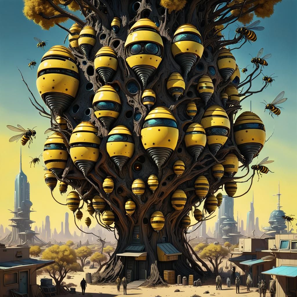 Wasp Nest Futuristic Colony πππ