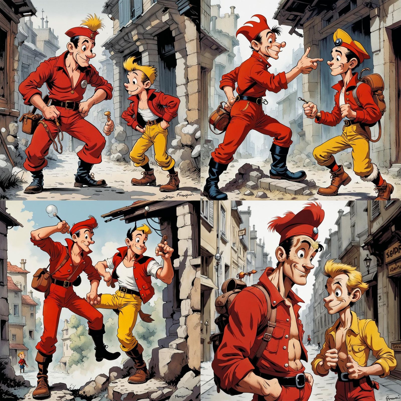 Classic Belgian Comic Book Art