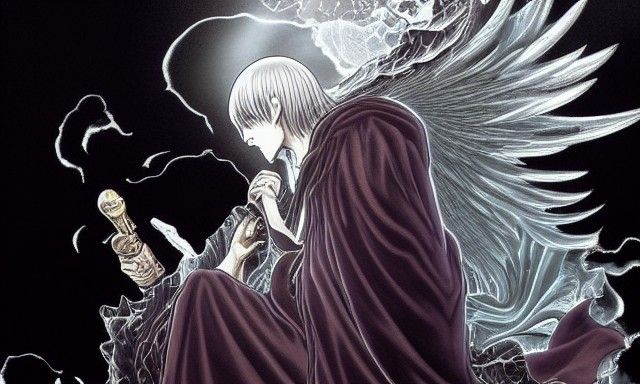 Divine Grim Reaper in Psychedelic Celestial Art