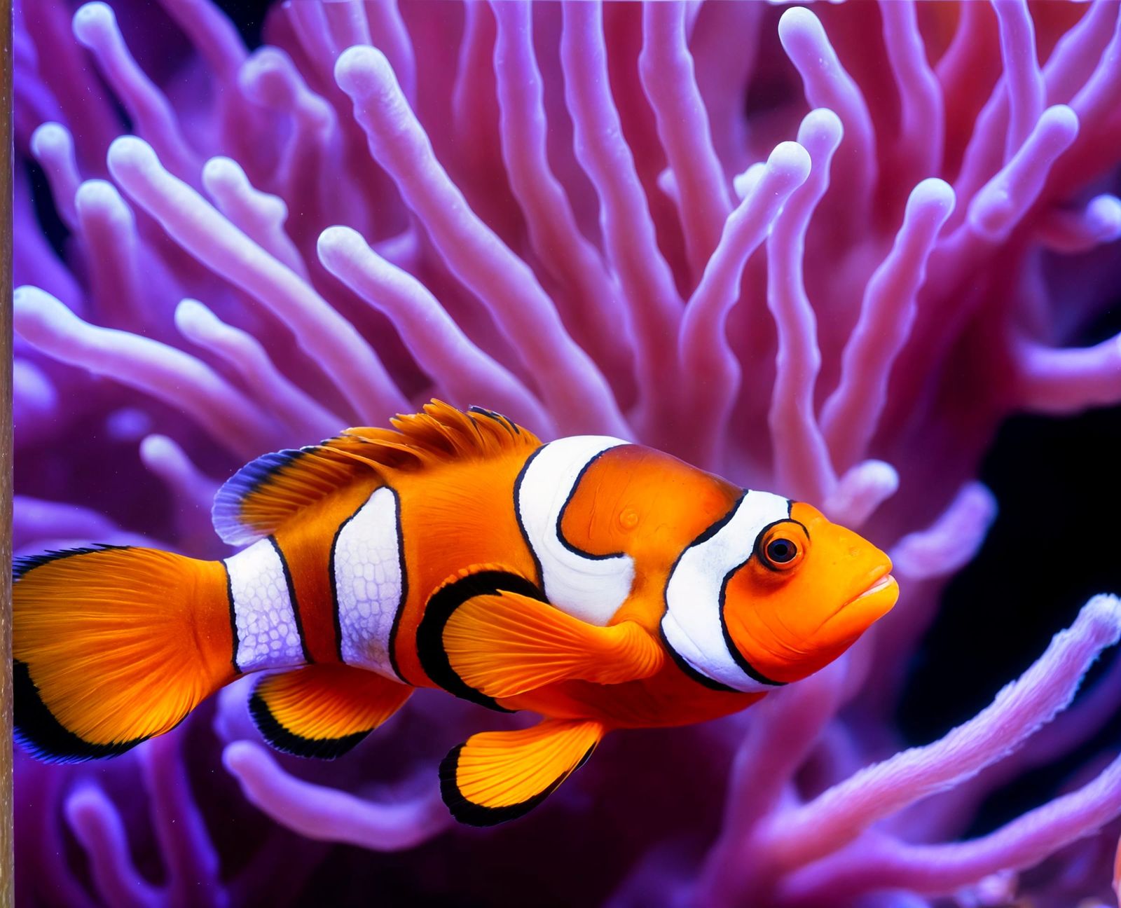 Vibrant Clownfish in Colorful Reef Scene, Inspired by the Gr...