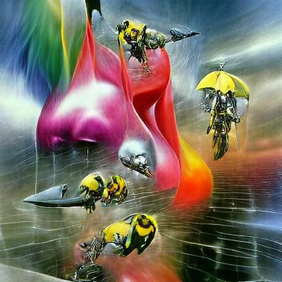 Raucous Tropical Dance Scene with Raining Men