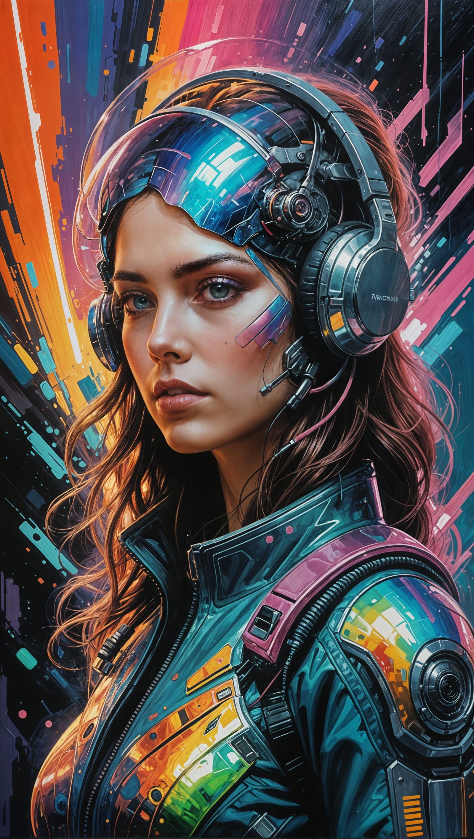 Hyperrealistic Sci-Fi Painting of Colossal Robotic Being