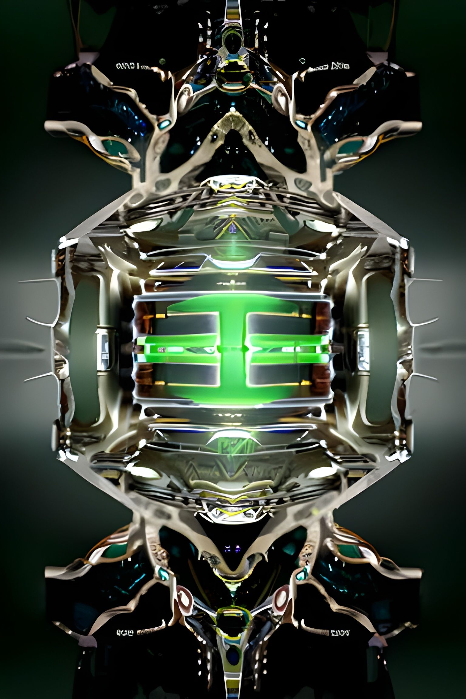 Cyberpunk Dendritic Bismuth Landscape in 8K 3D