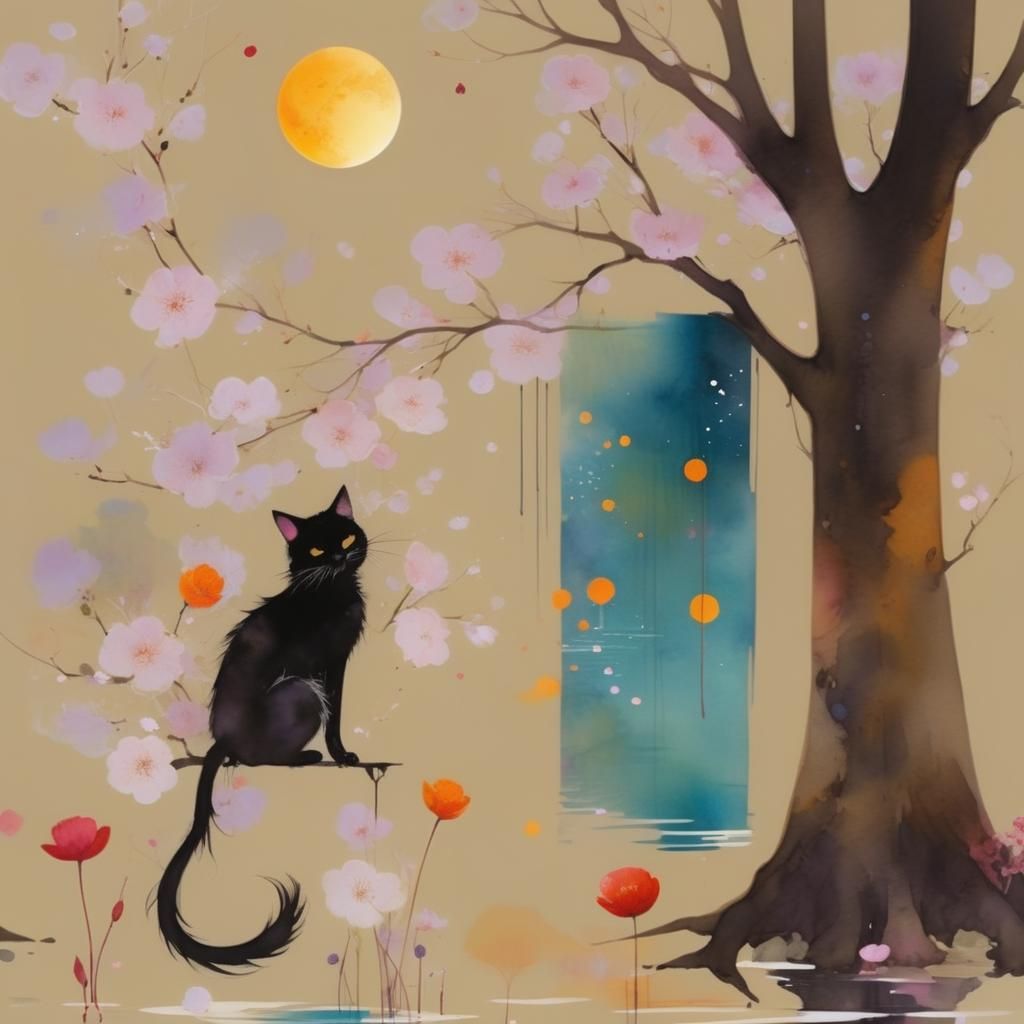 Surreal Dreamscape under Vibrant Twinkling Skies