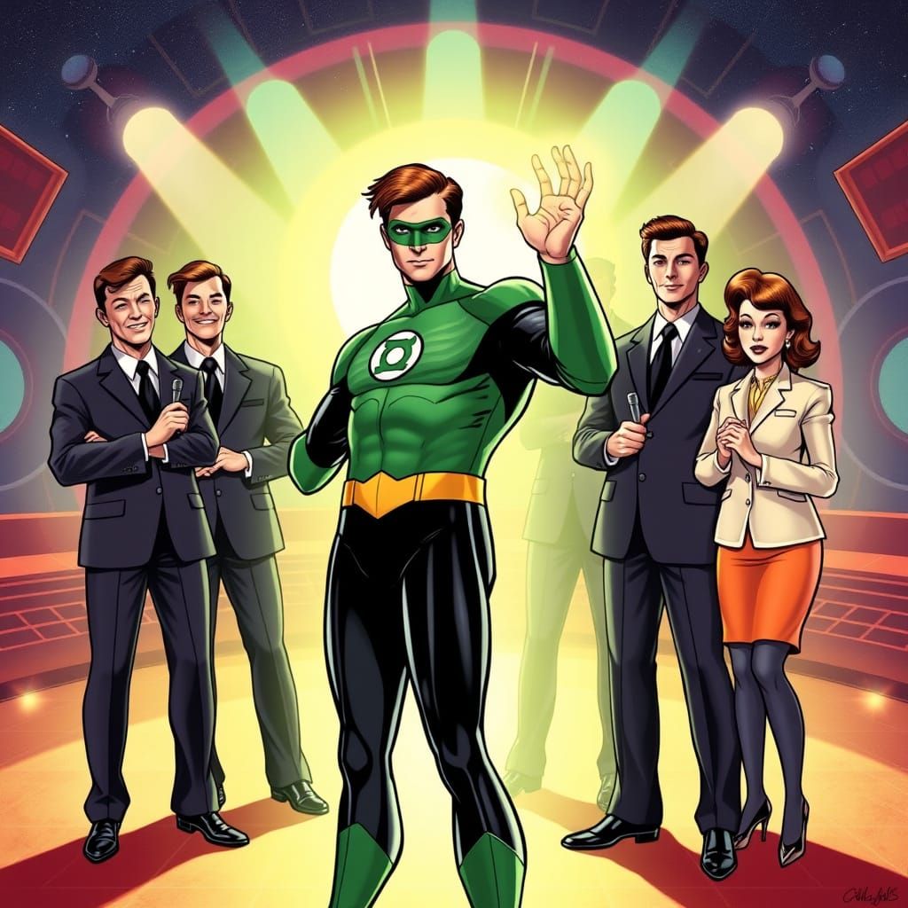 Green Lantern Jordan Leads Retro-Futuristic Jordanaires