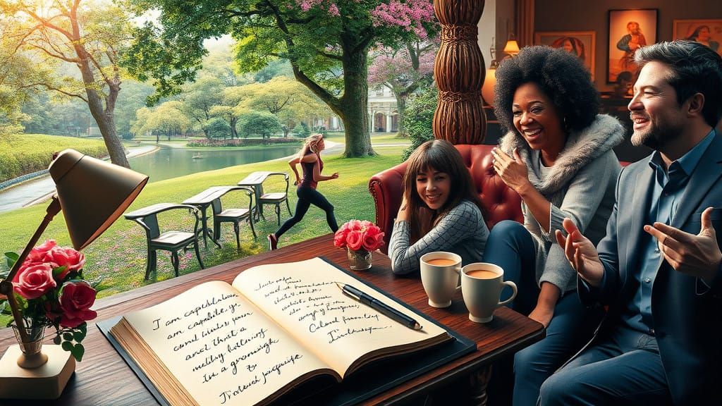 Uplifting Collage Artwork Blends Positivity and Growth