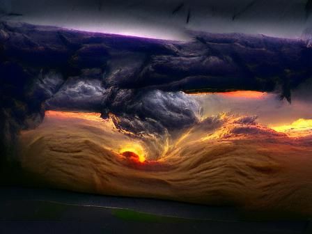 Storm driven sunset