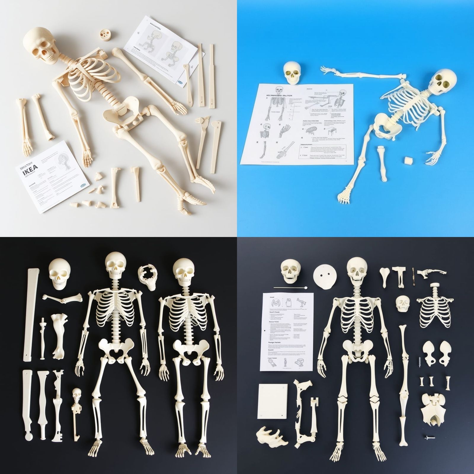 IKEA Skeletons Assembled with Intricate Instructions