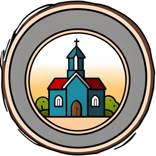 Sticker of a church