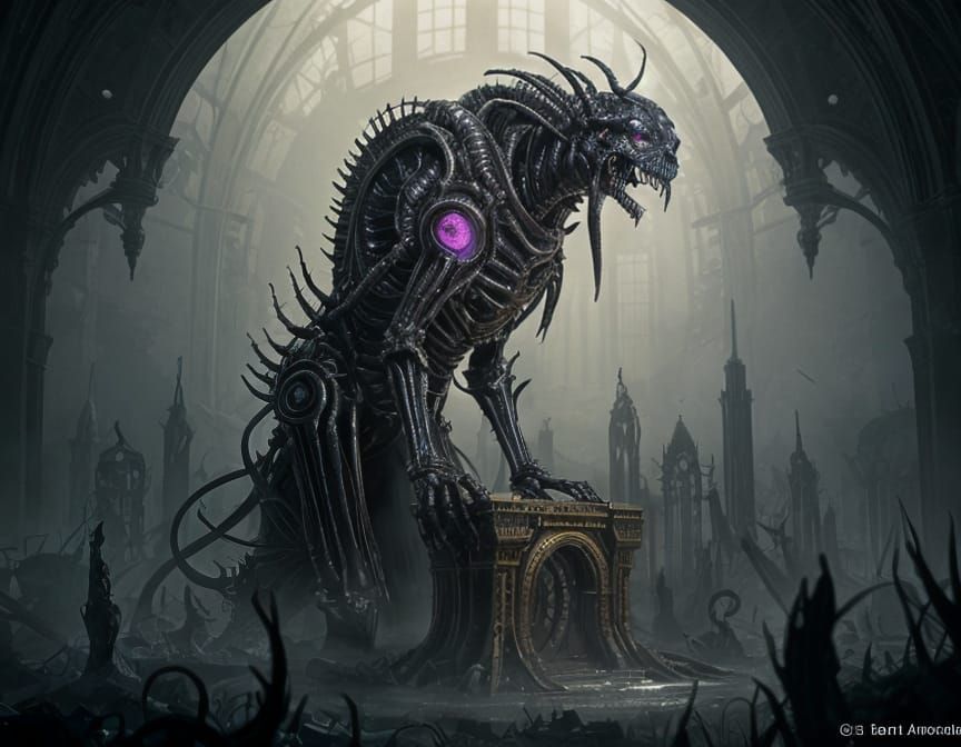 Cyberpunk Alien Insect Concept Art