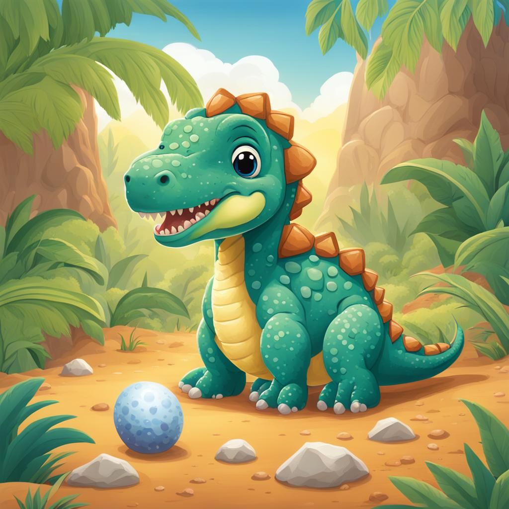 Prehistoric Wonder: A Baby Dinosaur Emerges