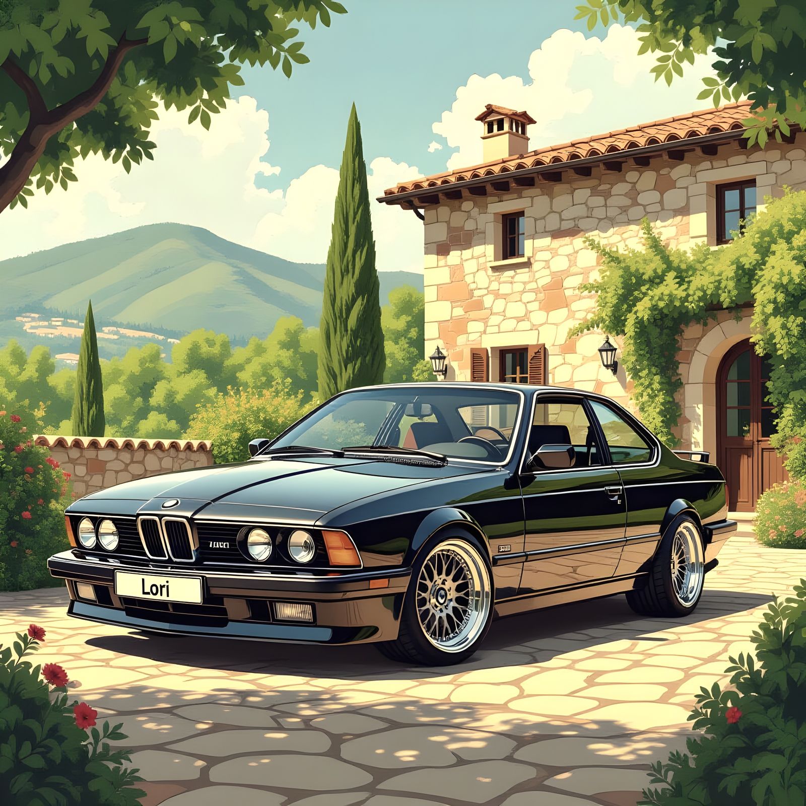 BMW 635 CSI at Italian Finca in Fineliner Style