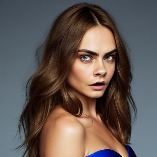 Surreal Portrait of a Young Woman in Elegant Dishevelment