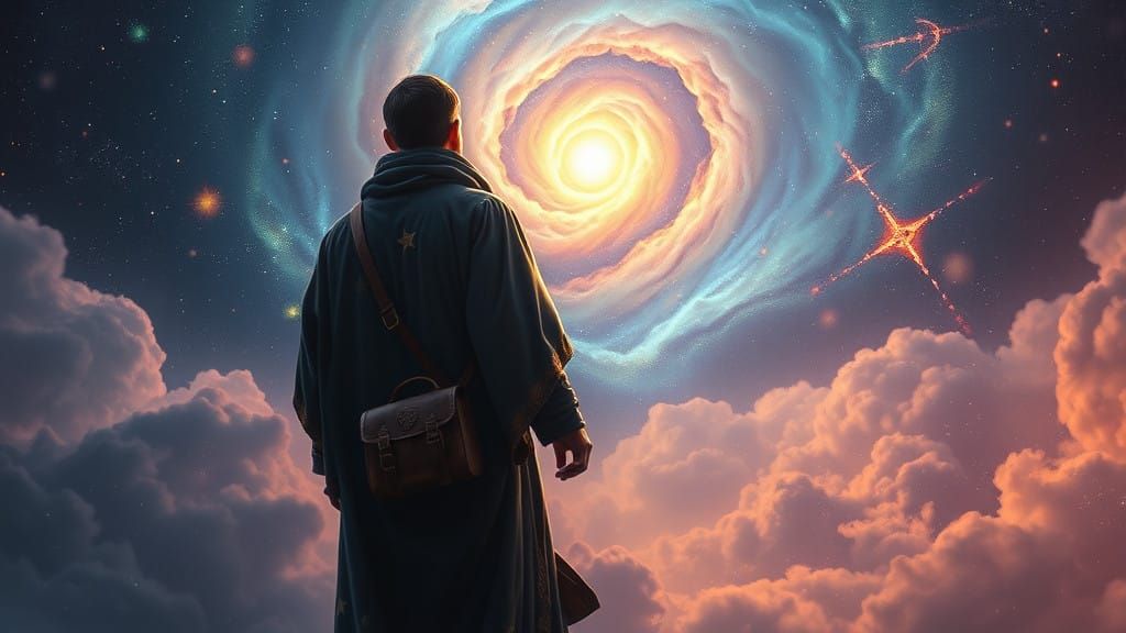 Man Searches Cosmic Expanse for Twin Soul in Ethereal Wonder