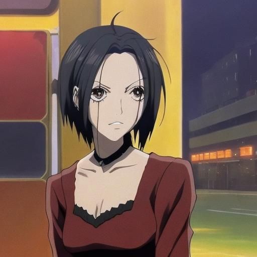 Ethereal Anime Goddess in Crimson Robe, Inspired by Studio T...