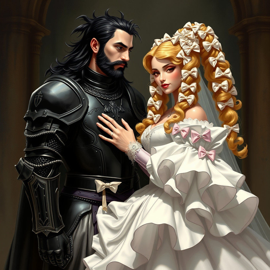 Regal Dark Knight Tenderly Embraces His Sissy Princess Bride