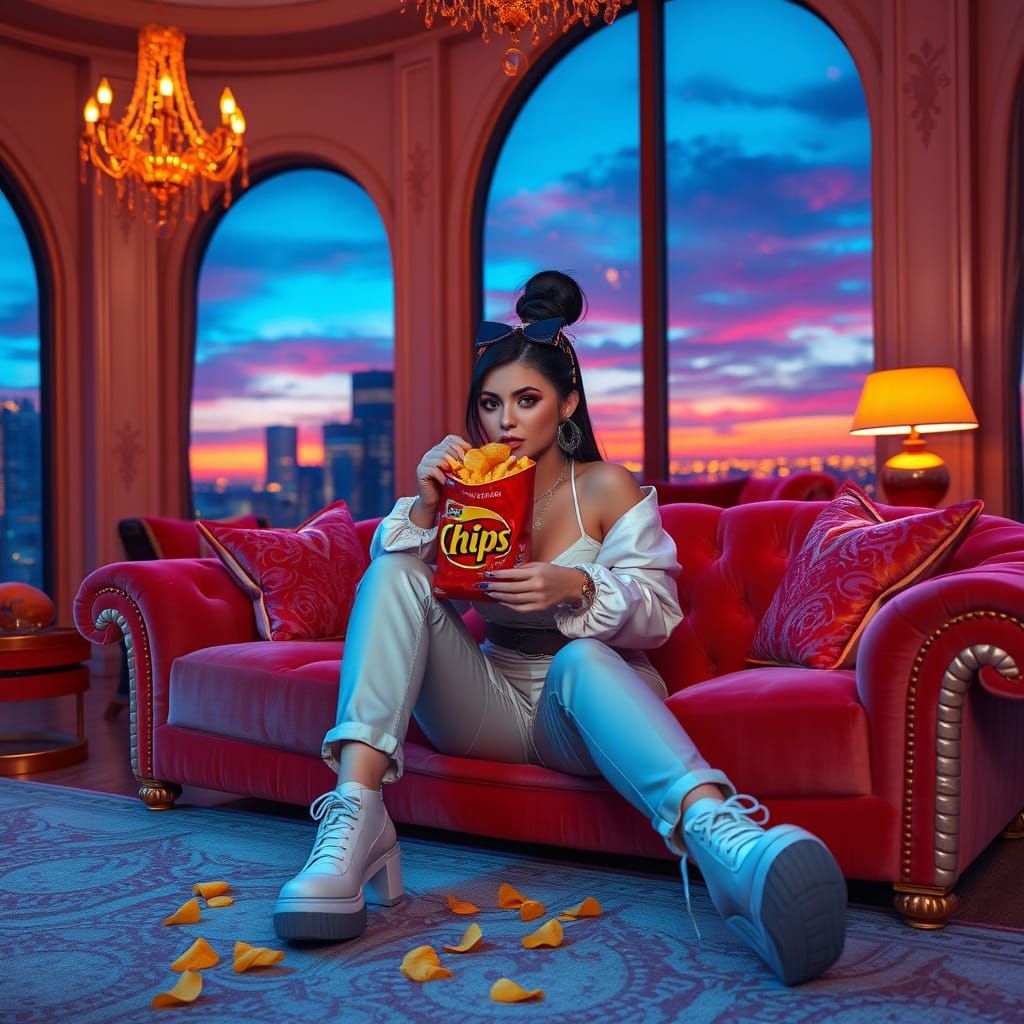 Golden Goddess of Futuristic Chic