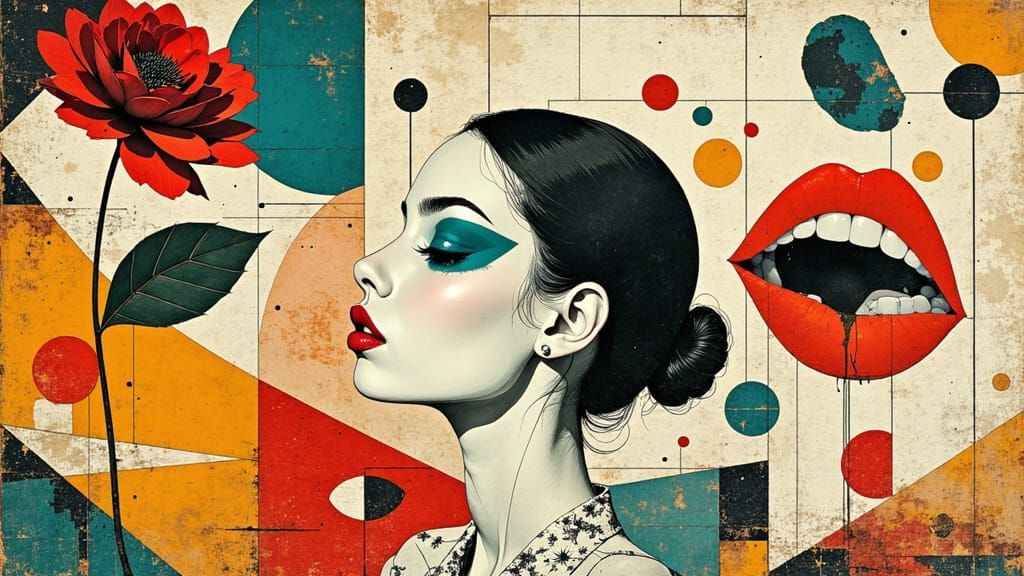 Surreal Collage Art in Pop Art Style