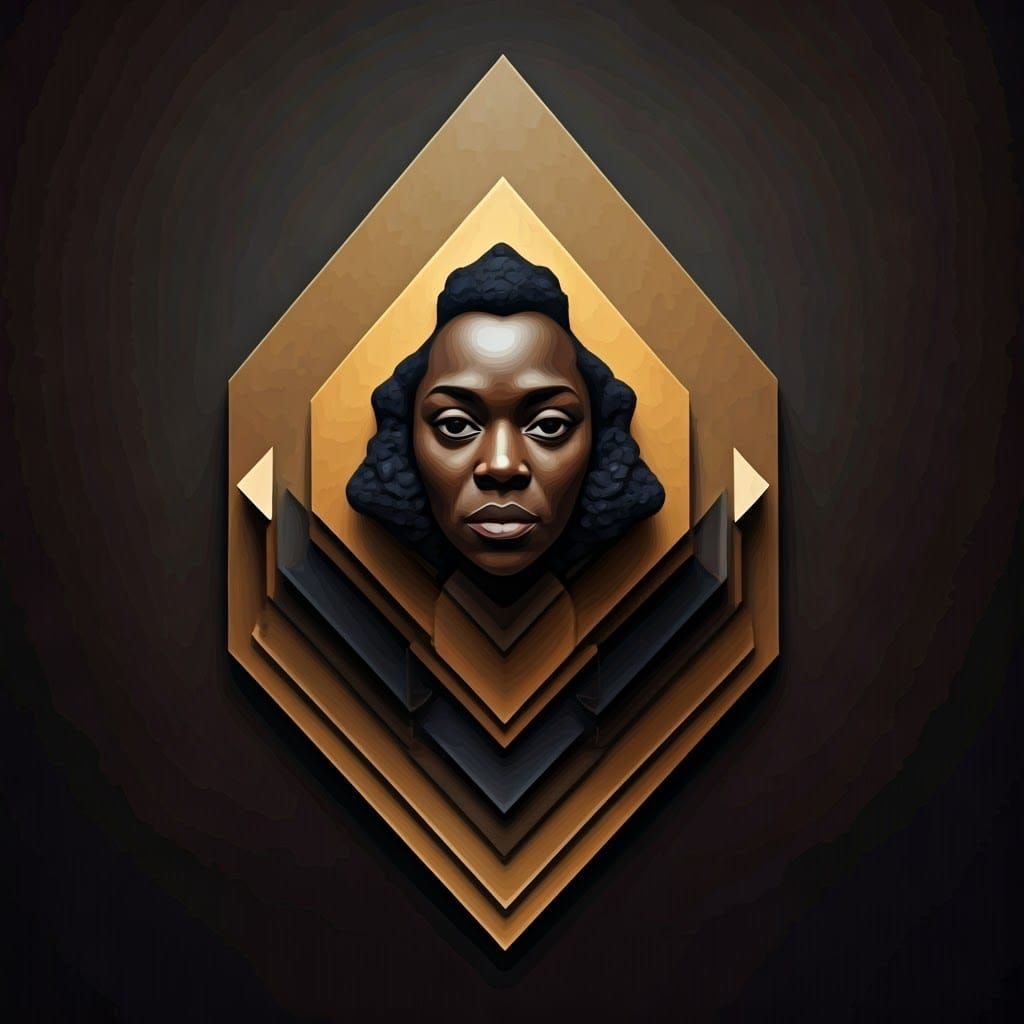 Angular Portrait in Neo-Cubist Style