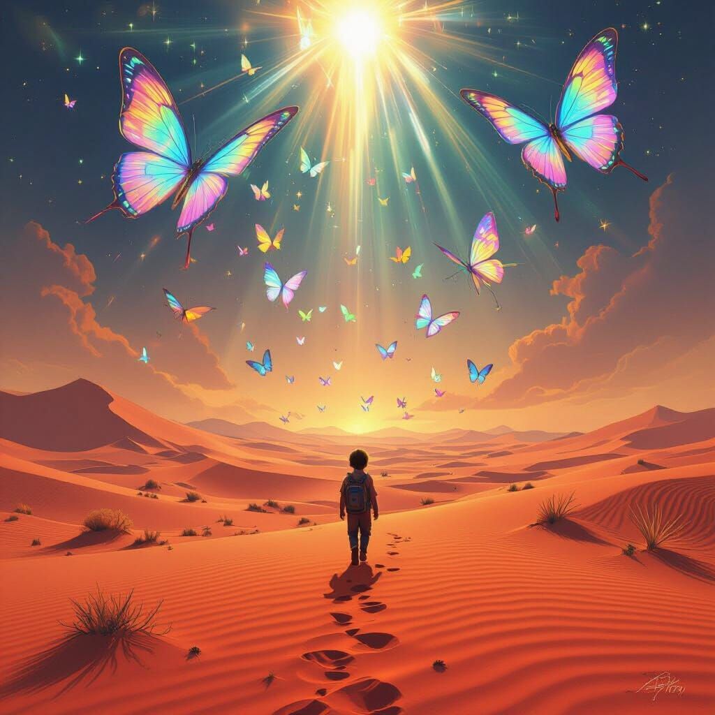 Boy Discovers Giant Butterflies on Mars in Fantastical Conce...