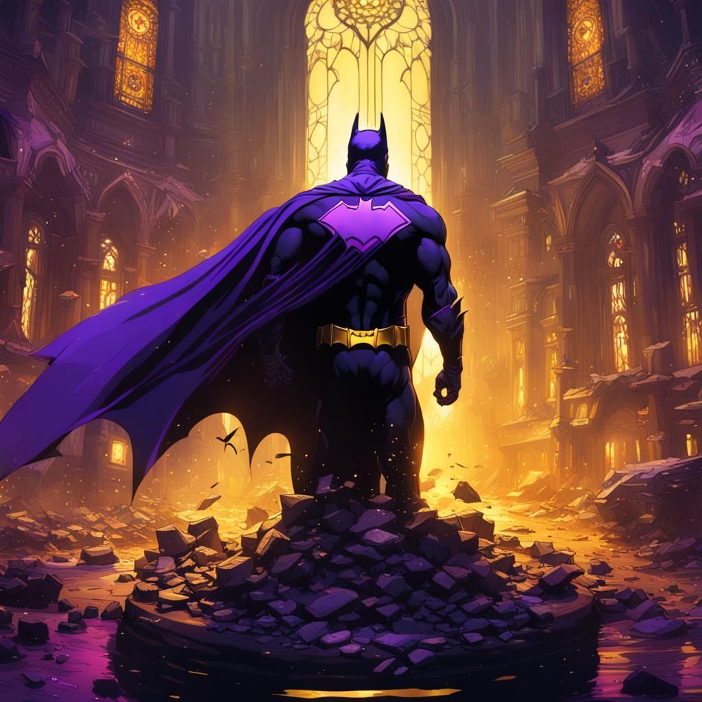 Batman Dynamic Fantasy Art in Dark Elegance