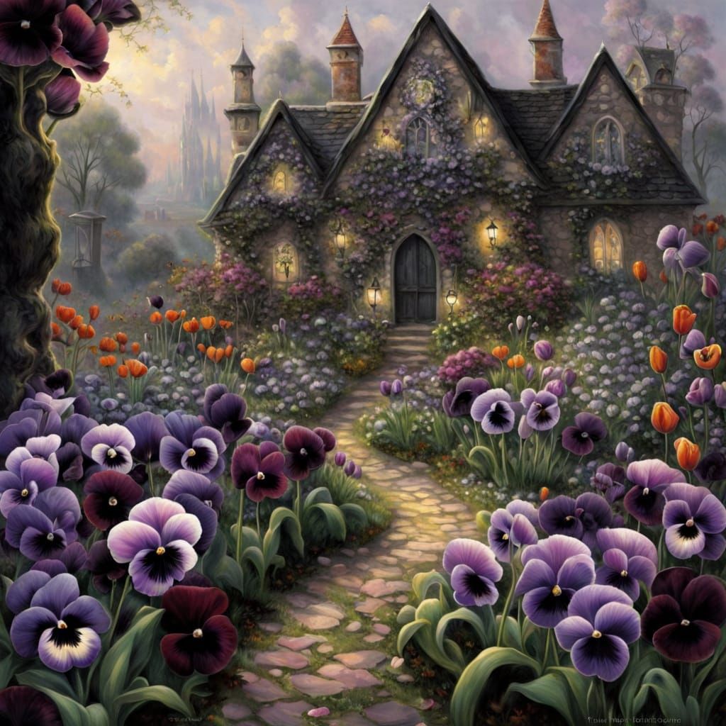 Gothic Flower Garden in Burtonesque Style