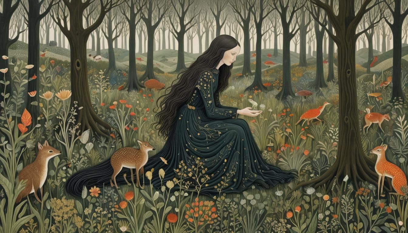 Surreal Folkloric Creatures Flourish in Cyberpunk Landscape